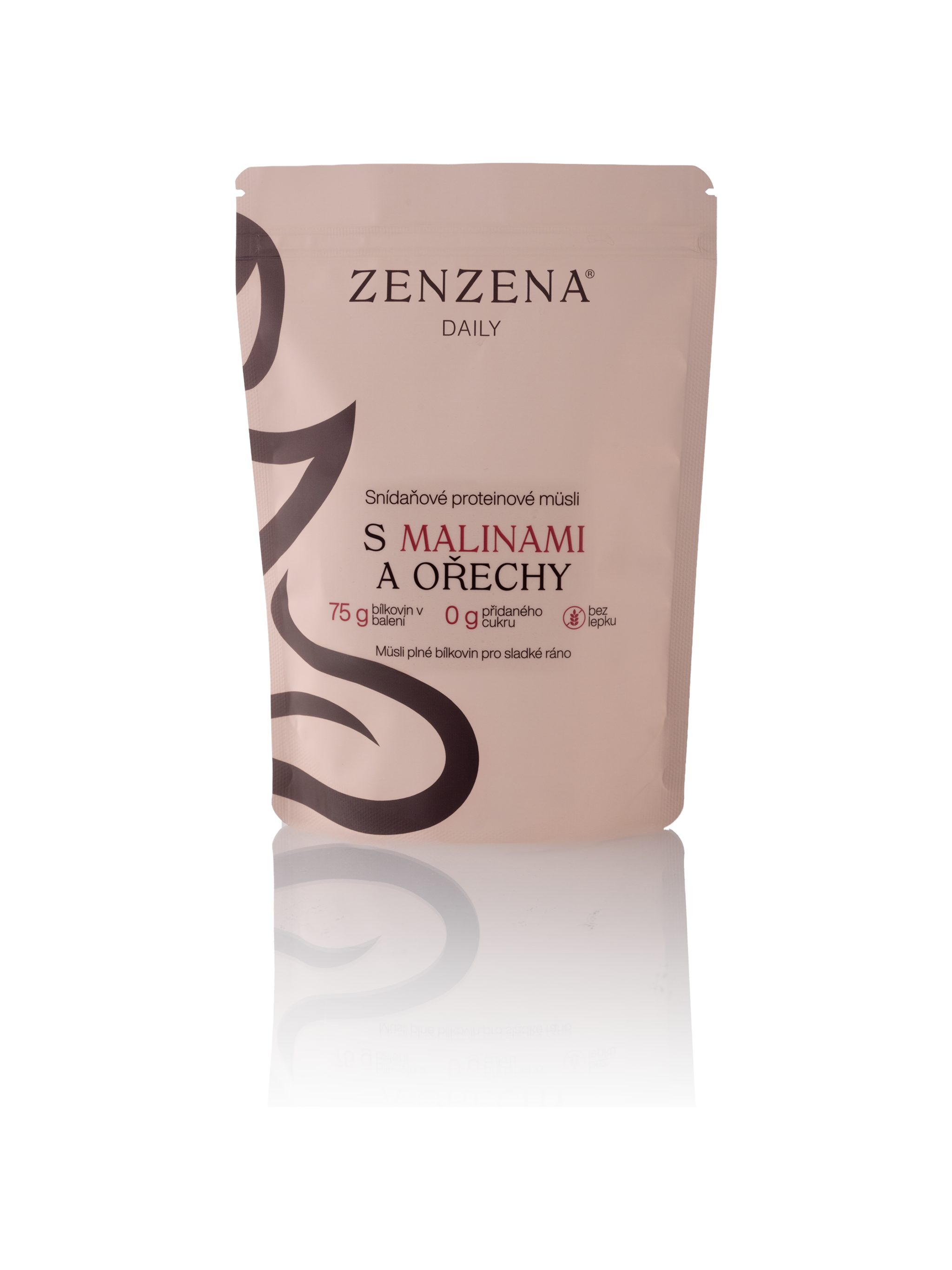 SNÍDAŇOVÉ BEZLEPKOVÉ MÜSLI s malinami a ořechy